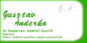 gusztav anderko business card